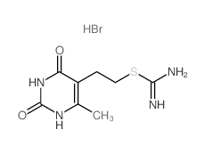 Carbamimidothioic acid,2-(1,2,3,4-tetrahydro-6-methyl-2,4-dioxo-5-pyrimidinyl)ethyl ester,monohydrobromide (9CI)结构式
