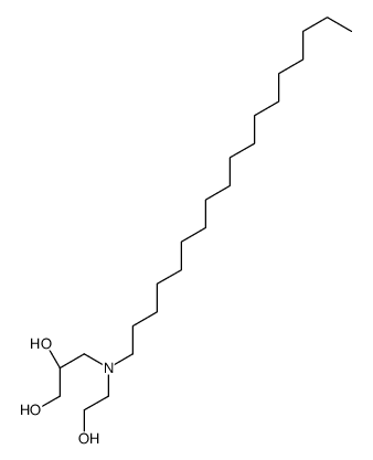 (2S)-3-[2-hydroxyethyl(octadecyl)amino]propane-1,2-diol结构式