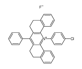14-(4-chlorophenyl)-7-phenyl-5,6,8,9-tetrahydrodibenzo[c,h]acridin-14-ium fluoride Structure
