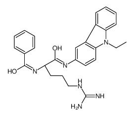 N-[(1S)-4-(diaminomethylideneamino)-1-[(9-ethylcarbazol-3-yl)carbamoyl ]butyl]benzamide Structure