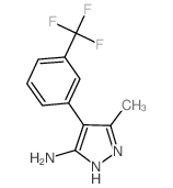 3-METHYL-4-[3-(TRIFLUOROMETHYL)PHENYL]-1H-PYRAZOL-5-AMINE结构式