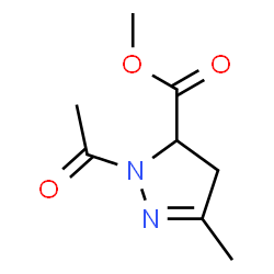 -delta-2-5-Pyrazolinecarboxylic acid,1-acetyl-3-methyl-,methyl ester (3CI)结构式