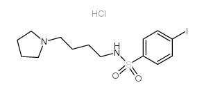 4-碘-n-(4-吡咯烷-1-丁基)苯磺酰胺盐酸盐结构式