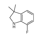 7-FLUORO-3,3-DIMETHYL-2,3-DIHYDRO-1H-INDOLE结构式