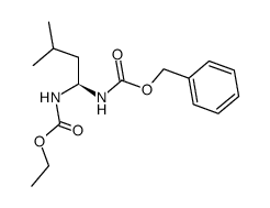 (R)-N-benzyloxycarbonyl-N'-ethoxycarbonyl-3-methylbutane-1,1-diamine结构式