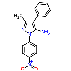 3-Methyl-1-(4-nitrophenyl)-4-phenyl-1H-pyrazol-5-amine Structure