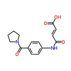 (2E)-4-Oxo-4-{[4-(1-pyrrolidinylcarbonyl)phenyl]amino}-2-butenoic acid Structure