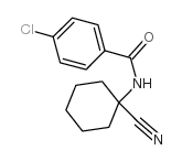 4-氯-N-(1-氰基环己基)-苯酰胺结构式
