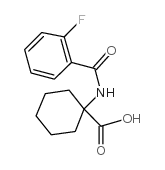 1-(2-氟苯甲酰基氨基)-环己烷羧酸结构式