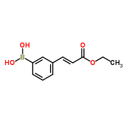 [3-[(E)-3-ethoxy-3-oxo-prop-1-enyl]phenyl]boronic acid structure