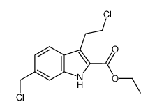 3-(2-chloroethyl)-6-chloromethyl-1H-indole-2-carboxylic acid ethyl ester Structure