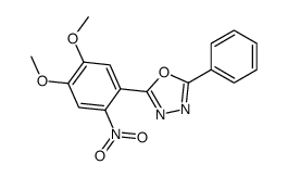 2-(4,5-dimethoxy-2-nitrophenyl)-5-phenyl-1,3,4-oxadiazole结构式