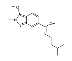 3-methoxy-2-methyl-N-(3-methylbutyl)indazole-6-carboxamide结构式