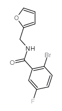 N-(呋喃-2-基甲基)-2-溴-5-氟苯甲酰胺结构式