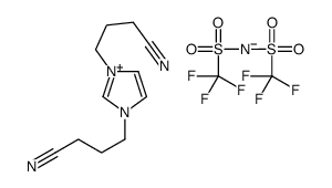 bis(trifluoromethylsulfonyl)azanide,4-[3-(3-cyanopropyl)imidazol-3-ium-1-yl]butanenitrile Structure
