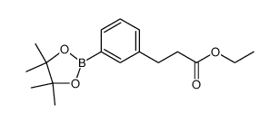 3-丙酸乙酯苯硼酸频呢醇酯结构式