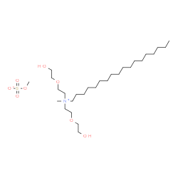 bis[2-(2-hydroxyethoxy)ethyl]methyl(octadecyl)ammonium methyl sulphate Structure