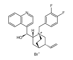 Cinchonanium, 1-[(3,4-difluorophenyl)methyl]-9-hydroxy-, bromide , (9S) Structure
