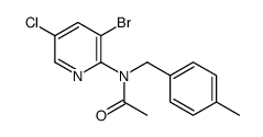 N-(3-bromo-5-chloropyridin-2-yl)-N-[(4-methylphenyl)methyl]acetamide Structure
