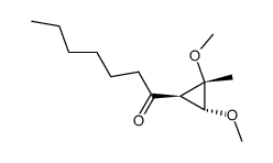 1-((1R,2S,3R)-2,3-dimethoxy-2-methylcyclopropyl)heptan-1-one结构式
