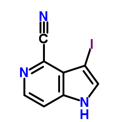 3-Iodo-1H-pyrrolo[3,2-c]pyridine-4-carbonitrile Structure