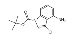 tert-butyl 4-amino-3-chloro-1H-indazole-1-carboxylate结构式