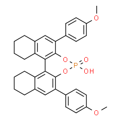(R)-3,3'-双(4-甲氧基苯基)-5,5',6,6',7,7',8,8'-八氢-1,1'-联萘酚磷酸酯结构式