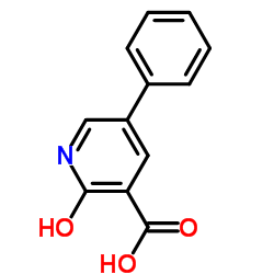 1,2-二氢-2-氧代-5-苯基-3-吡啶羧酸结构式