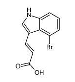 3-(4-bromo-1H-indol-3-yl)prop-2-enoic acid结构式