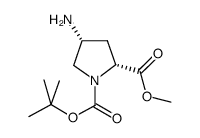 (2R,4r)-1-2-甲基 4-氨基吡咯烷-1,2-二羧酸叔丁酯结构式