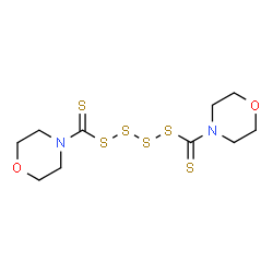 4,4'-(Pertetrathiodicarbonothioyl)bismorpholine structure