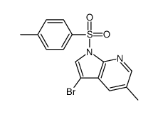 3-溴-5-甲基-1-[(4-甲基苯基)磺酰基]-吡咯并[2,3-b]吡啶结构式
