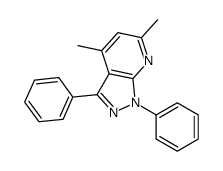4,6-dimethyl-1,3-diphenylpyrazolo[3,4-b]pyridine结构式