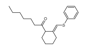 1-(2-phenylthiomethylenecyclohexyl)-1-heptanone Structure