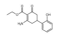 Ethyl 2-amino-4-(2-hydroxyphenyl)-6-oxo-1-cyclohexene-1-carboxylate结构式