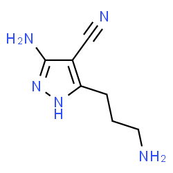 5-氨基-3-(3-氨基丙基)-1h-吡唑-4-腈结构式