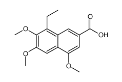 8-乙基-4,6,7-三甲氧基-2-萘羧酸结构式