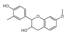 2-(4-hydroxy-3-methylphenyl)-7-methoxy-3,4-dihydro-2H-chromen-3-ol结构式