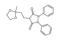 4-[2-(2-methyl-[1,3]dioxolan-2-yl)-ethyl]-1,2-diphenyl-pyrazolidine-3,5-dione结构式