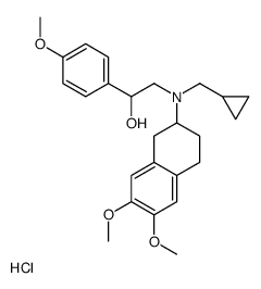 2-[cyclopropylmethyl-(6,7-dimethoxy-1,2,3,4-tetrahydronaphthalen-2-yl)amino]-1-(4-methoxyphenyl)ethanol,hydrochloride结构式