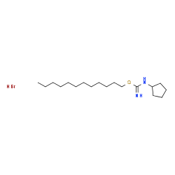N-环戊基(十二烷基硫烷基)甲亚酰胺氢溴酸盐结构式