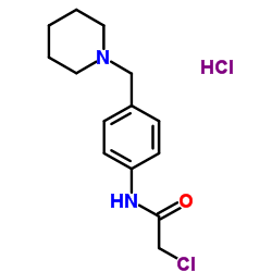 2-Chloro-N-[4-(1-piperidinylmethyl)phenyl]acetamide hydrochloride (1:1) Structure