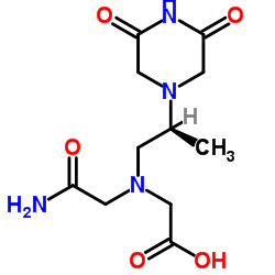 {(2-Amino-2-oxoethyl)[(2S)-2-(3,5-dioxo-1-piperazinyl)propyl]amino}acetic acid Structure