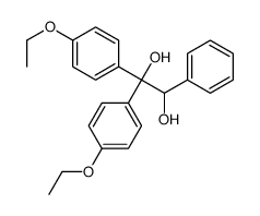 1,1-bis(4-ethoxyphenyl)-2-phenylethane-1,2-diol结构式