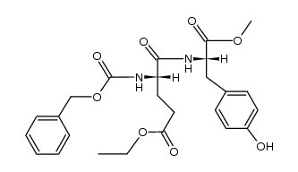 N-(O-ethyl-N-benzyloxycarbonyl-L-α-glutamyl)-L-tyrosine methyl ester结构式