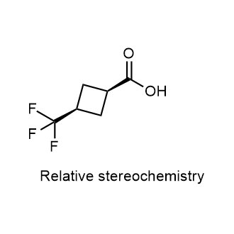 顺式-(1s,3s)-3-(三氟甲基)环丁烷-1-羧酸结构式
