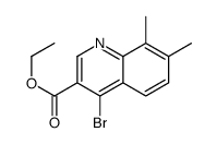 4-Bromo-7,8-dimethylquinoline-3-carboxylic acid ethyl ester Structure