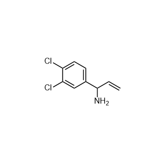 1-(3,4-二氯苯基)丙-2-烯-1-胺结构式
