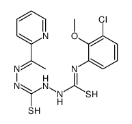 1-(3-chloro-2-methoxyphenyl)-3-[[(E)-1-pyridin-2-ylethylideneamino]carbamothioylamino]thiourea结构式