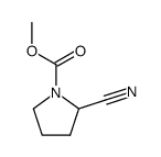 1-Pyrrolidinecarboxylicacid,2-cyano-,methylester(9CI) Structure